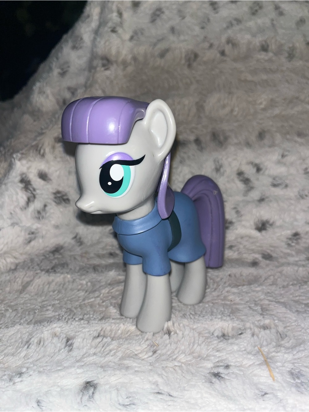 My Little Pony Gray Figure with Lavender Mane and Blue Outfit